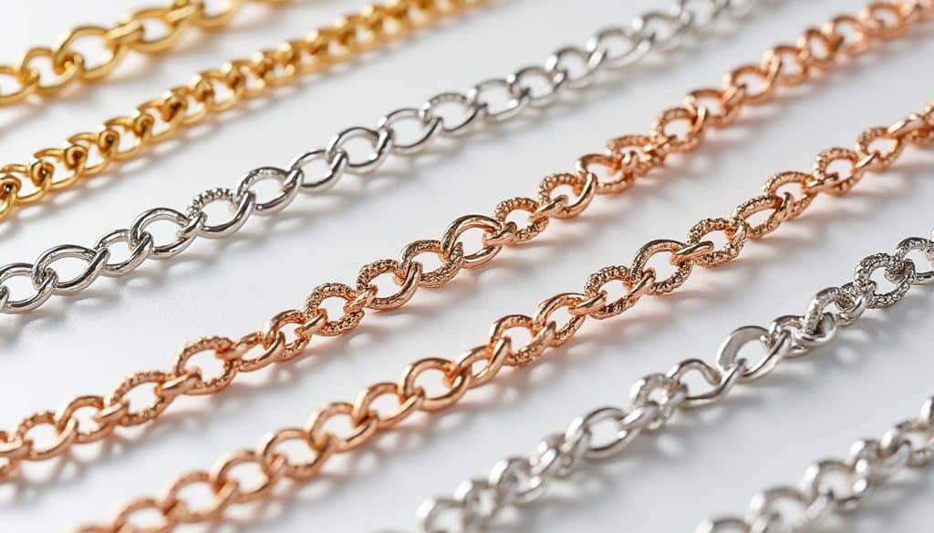 Chaîne pour collier : mailles, épaisseurs et longueurs