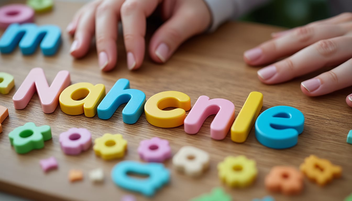 Perles alphabet : composer un prénom sans se tromper