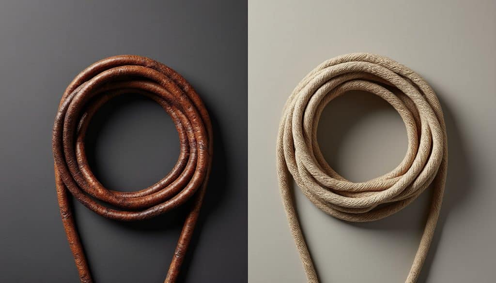 Cordon en cuir ou en coton ciré : ce qui vieillit le mieux
