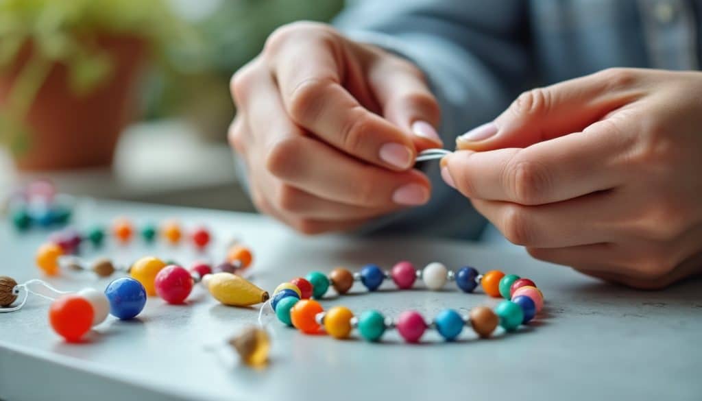 Monter un bracelet sur fil élastique : la méthode